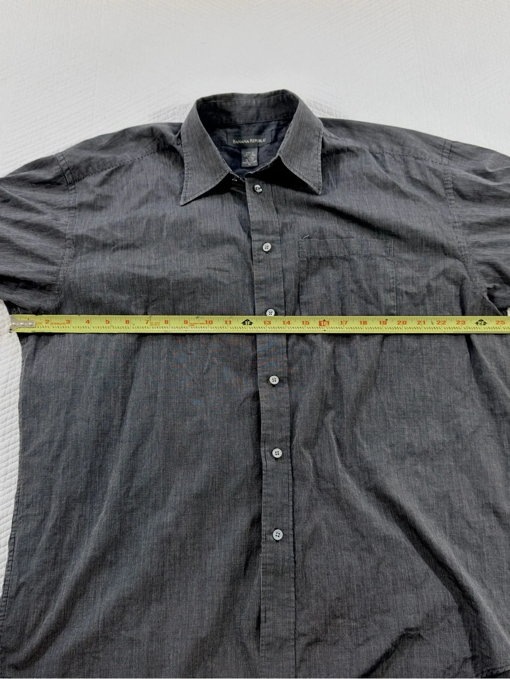 Banana Republic Charcoal Gray Long-Sleeve Button-Down Shirt